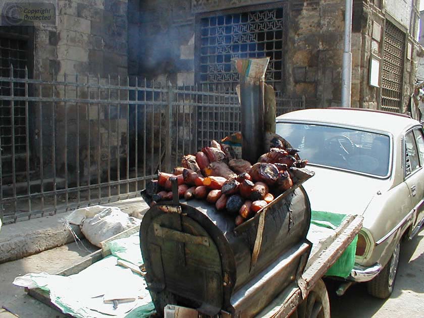 Cooking Yams on the Street